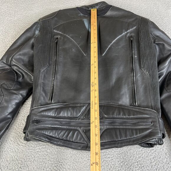 First Gear Leather Jacket Mens 42 S-Pilot Mesh Lined Biker Motorcycle Moto Coat - Picture 16 of 16